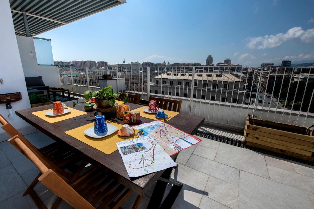 Апартаменты Attico Luxury Con Parcheggio E Terrazza Vista Mozzafiato Генуя Экстерьер фото